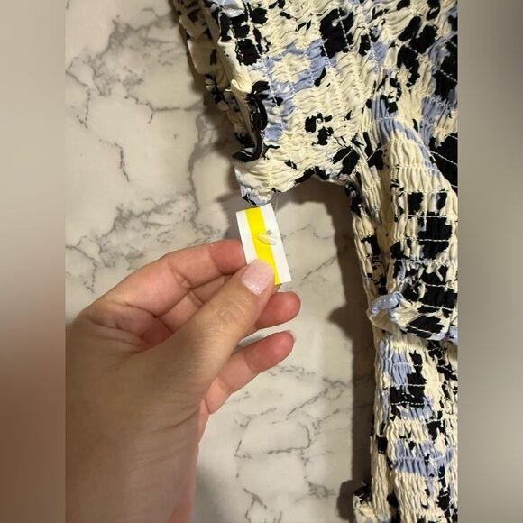 NEW ASTR The Label Women's Floral Off-Shoulder Maxi Dress - Blue/White Size M - Picture 5 of 10